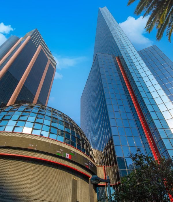 Mexico City stock exchange in Mexico located in financial center of Paseo de la Reforma Mexico City stock exchange in Mexico located in financial center of Paseo de la Reforma.